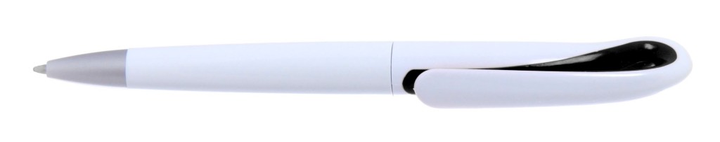 1011A-1(1011C-1a) B 1011A "Капля" Ручка пластиковая с поворотным механизмом, цвет бело-чёрный