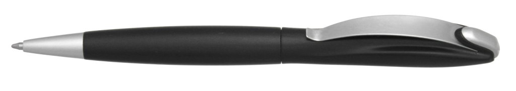 В 1031B  "Муравей" Ручка пластиковая с поворотным механизмом, цвет чёрный, купить пластиковые ручки в Мелитополе, ручки с печатью в Мелитополе, печать на ручках , ручки с логотипом Мелитополе