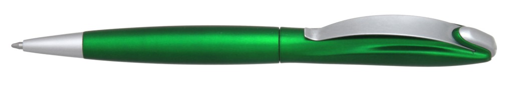 В 1031B  "Муравей" Ручка пластиковая с поворотным механизмом, цвет зелёный купить пластиковые ручки в Мариуполе, ручки с печатью в Мариуполе, печать на ручках , ручки с логотипом Мариуполь