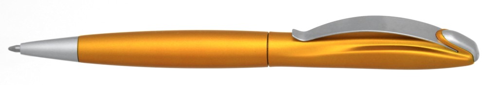 В 1031B  "Муравей" Ручка пластиковая с поворотным механизмом, цвет оранжевый, купить пластиковые ручки в Нежине, ручки с печатью в Нежине, печать на ручках , ручки с логотипом Нежин