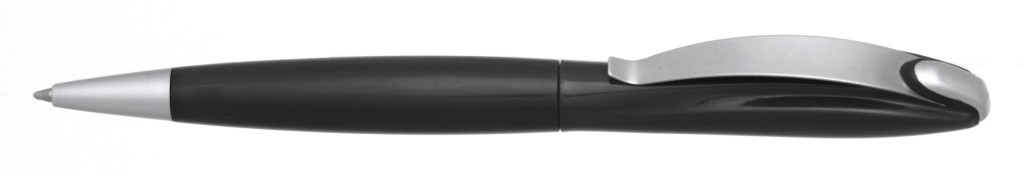 В 1031C "Муравей" Ручка пластиковая с поворотным механизмом, цвет чёрный, купить пластиковые ручки в Кирилловке, ручки с печатью в Кирилловке, печать на ручках , ручки с логотипом Кирилловка