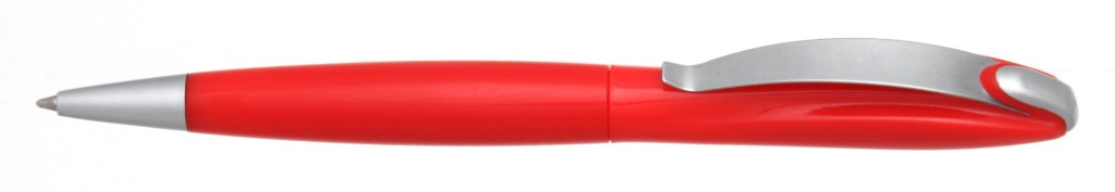 В 1031C "Муравей" Ручка пластиковая с поворотным механизмом, цвет красный, купить пластиковые ручки в Энергодаре, ручки с печатью в Энергодаре, печать на ручках , ручки с логотипом Энергодар