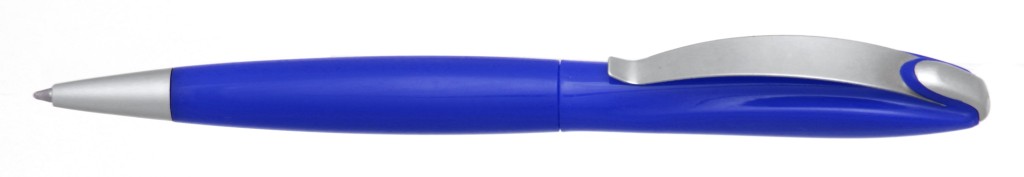 В 1031C "Муравей" Ручка пластиковая с поворотным механизмом, цвет синий, купить пластиковые ручки в Алуште, ручки с печатью в Алуште, печать на ручках , ручки с логотипом Алушта