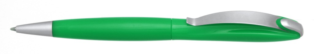 В 1031C "Муравей" Ручка пластиковая с поворотным механизмом, цвет зелёный, купить пластиковые ручки в Алупке, ручки с печатью в Алупке, печать на ручках , ручки с логотипом Алупка