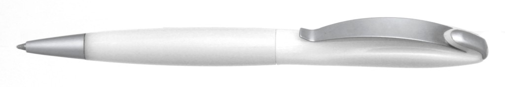 В 1031C "Муравей" Ручка пластиковая с поворотным механизмом, цвет белый, купить пластиковые ручки в Житомире, ручки с печатью в Житомире, печать на ручках , ручки с логотипом Житомир