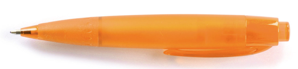 В 1071B Ручка пластиковая с автоматическая с кнопкой, цвет оранжевый, купить пластиковые ручки в Артёмовске, ручки с печатью в Артёмовске, печать на ручках , ручки с логотипом Атёмовск