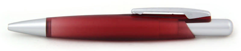 В 1518  Ручка пластиковая толстотелая автоматическая с кнопкой, цвет бордово-серый, купить пластиковые ручки в Ровно, ручки с печатью в Ровно, печать на ручках , ручки с логотипом Ровно