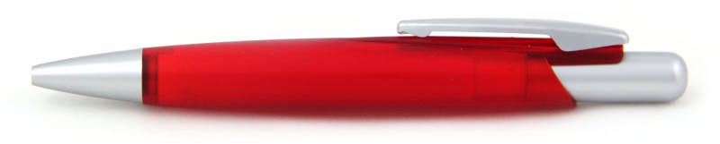 В 1518  Ручка пластиковая толстотелая автоматическая с кнопкой, цвет красно-серый, купить пластиковые ручки в Кременчуге, ручки с печатью в Кременчуге, печать на ручках , ручки с логотипом Кременчуг
