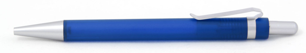 В 1535  Ручка пластиковая шариковая автоматическая с кнопкой, цвет сине-серый, купить пластиковые ручки в Киеве, ручки с печатью в Киеве, печать на ручках , ручки с логотипом Киев