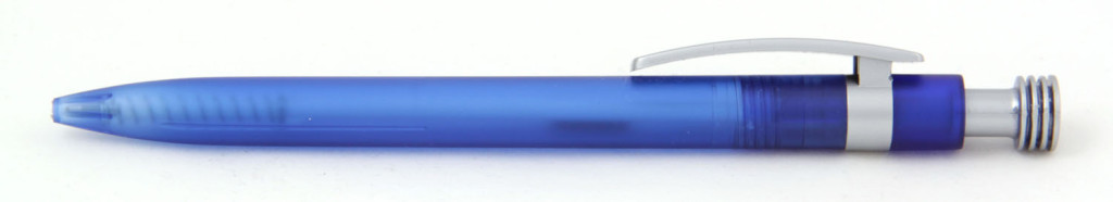 В 1630 Ручка пластиковая шариковая автоматическая с кнопкой, цвет сине-серый, купить пластиковые ручки в PromoZP, ручки с печатью в PromoZP, печать на ручках , ручки с логотипом Promozp