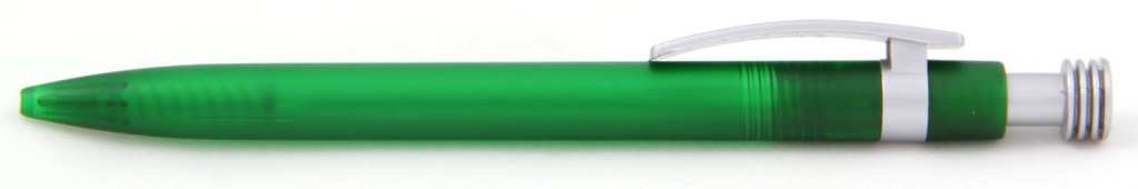 В 1630 Ручка пластиковая шариковая автоматическая с кнопкой, цвет зелёно-серый, купить пластиковые ручки в промозп, ручки с печатью в промозп, печать на ручках , ручки с логотипом промозп
