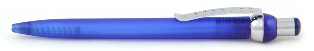 В 1655 "Горошина" Ручка пластиковая шариковая автоматическая с кнопкой, цвет сине-серебристая, купить пластиковые ручки ар крым , ручки с печатью ар крым, печать на ручках ар крым , ручки с логотипом ар крым