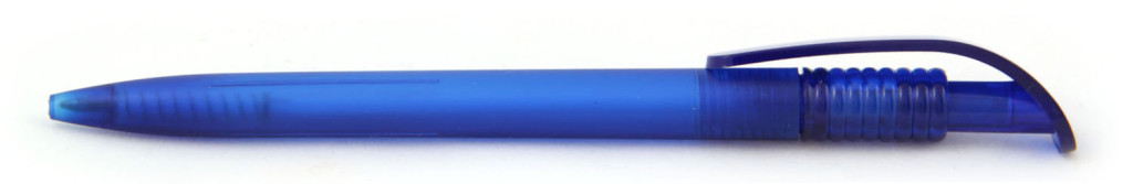В 1729В 1729 Ручка пластиковая шариковая автоматическая клип-кнопка, цвет матовый синий, пластиковые ручки, ручки с логотипом