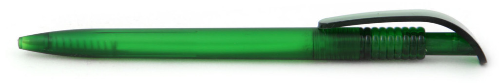 В 1729 Ручка пластиковая шариковая автоматическая клип-кнопка, цвет матовый зелёный, пластиковые ручки, ручки с логотипом