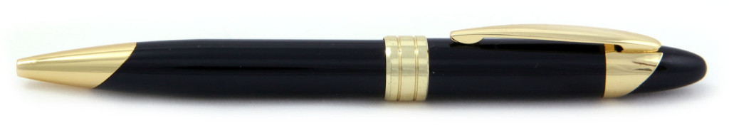 701М-1 B 701М-8 Ручка металлическая, с поворотным механизмом, чёрная с золотом, ручки металлические, сувенирные ручки
