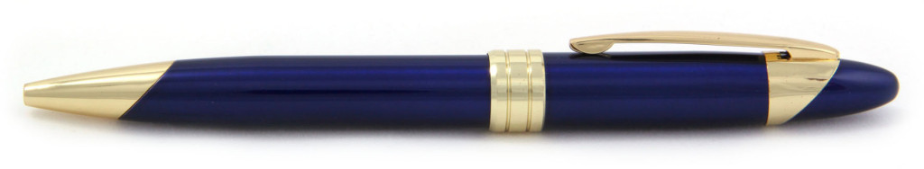 701М-3 B 701М-8 Ручка металлическая, с поворотным механизмом, синяя с золотом,ручки под граверовку,брендированные ручки