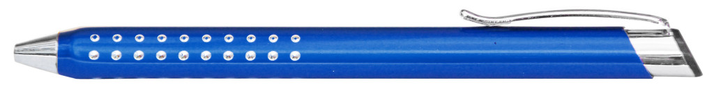 9374M-3 B 9374M Ручка металлическая, автоматическая,Синий с серебром, dremel, гравер