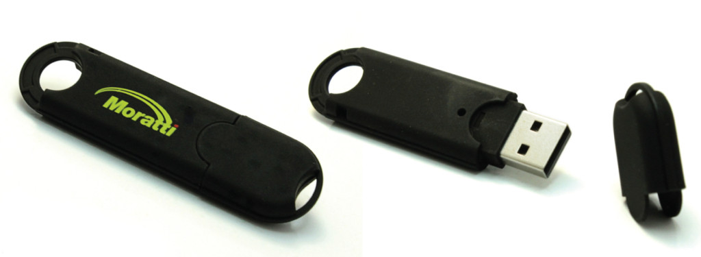 P19 флешка пластиковая в чёрном корпусе с колпачком на защёлке, флешки под печать, печать на флешках, брендирование флешек