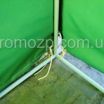 палатка для торговли тент с молниями на задней стене, завязки для закрепления тента торговой палатки на крркасе promozp.com.ua